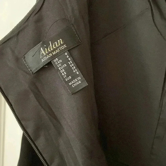 AIDAN MATTOX Spaghetti Strap Below The Knee Party Fit + Flare Dress - Picture 10 of 10